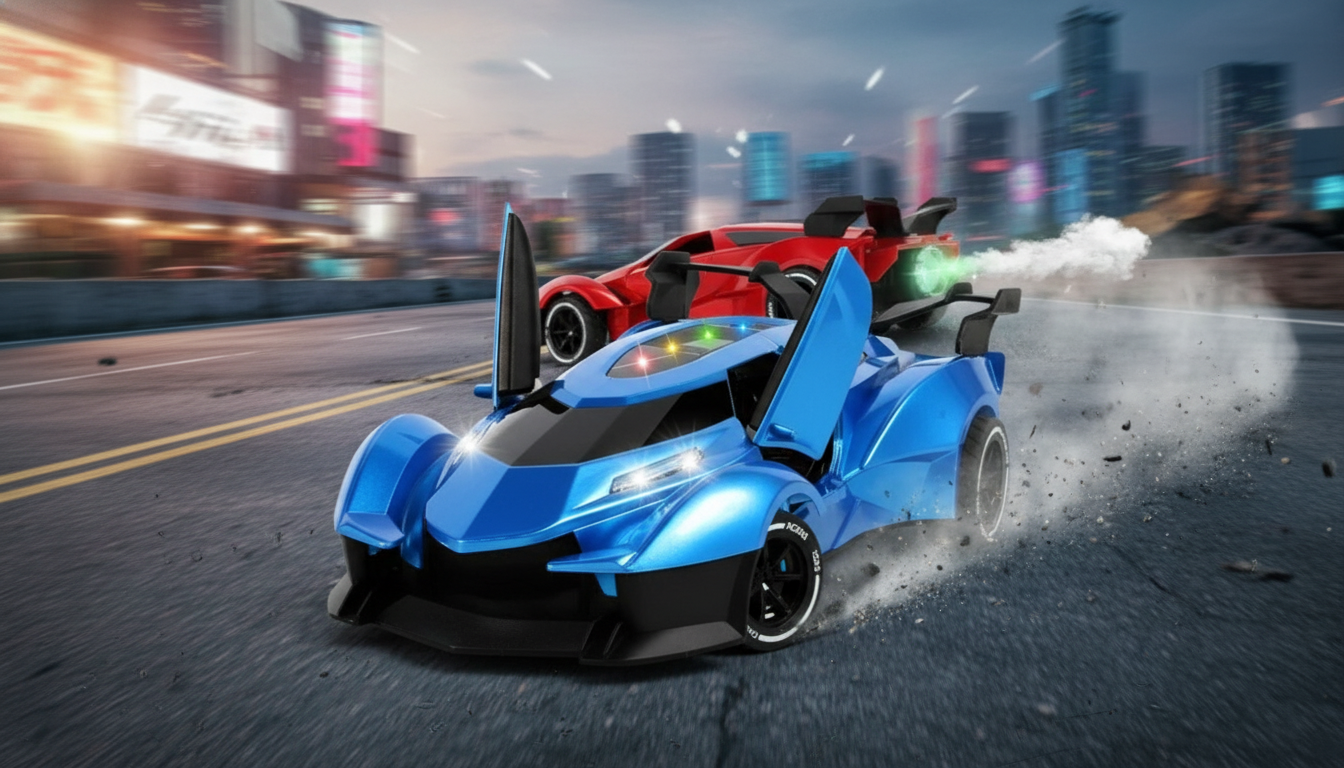 4WD RC Drift & Rock Crawler Car With Spray + LEDs