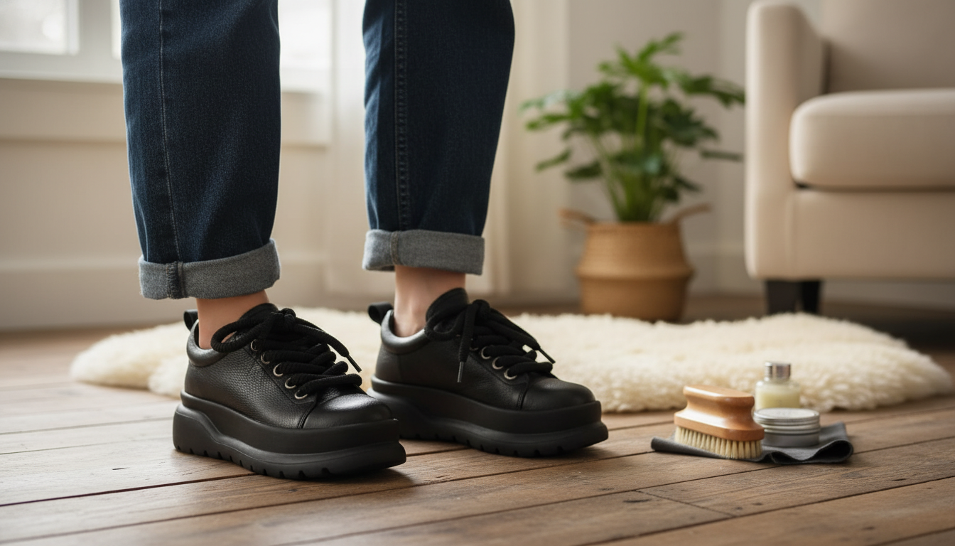 Genuine Leather Platform Lace-Ups for Women: Fit & Care