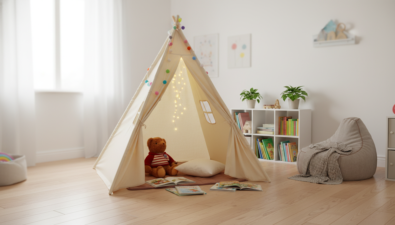 Kids Teepee Tent with Windows: Bright, Airy Reading Nook