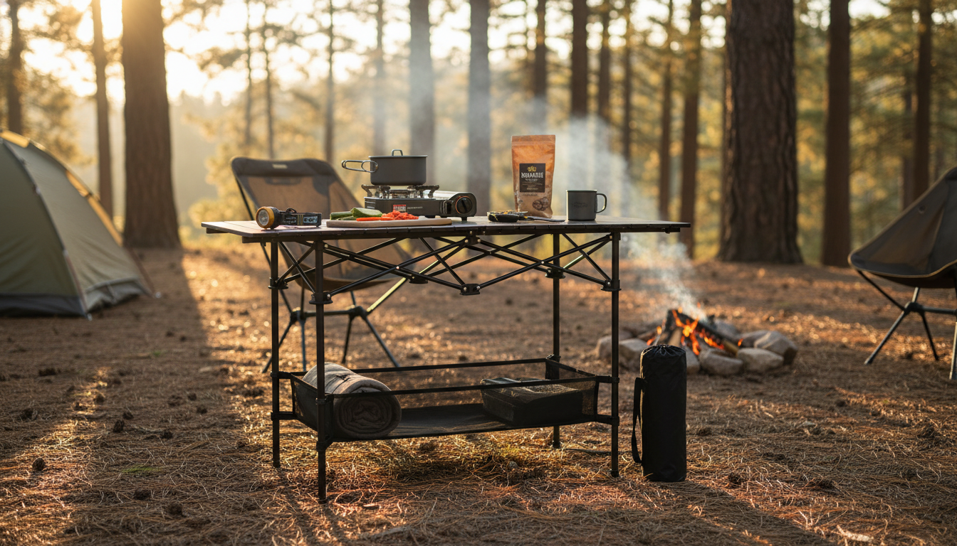 Portable Folding Camping Table: Stable Prep Anywhere