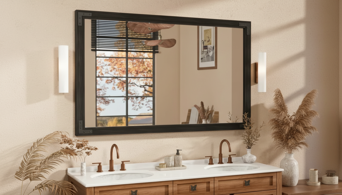 Rustic Black Wood Wall Mirror: Styling, Size & Care