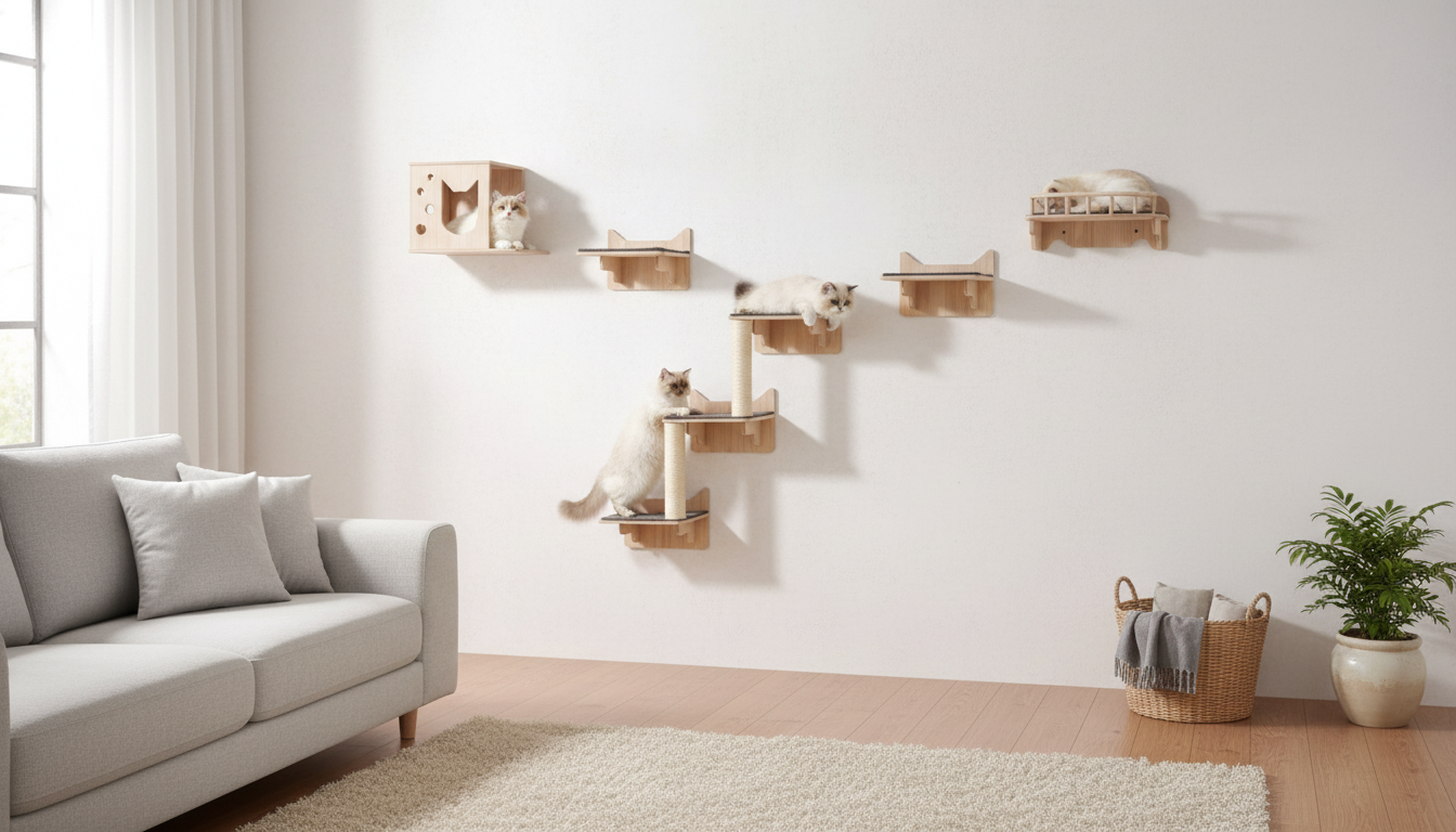 Wall-Mounted Cat Shelves & Perches: Safe Vertical Route