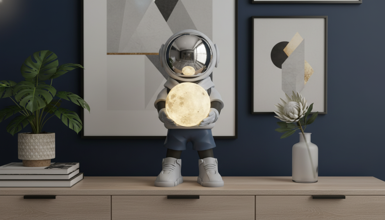 Astronaut Resin Sculpture with Sound & Light: Styling Guide