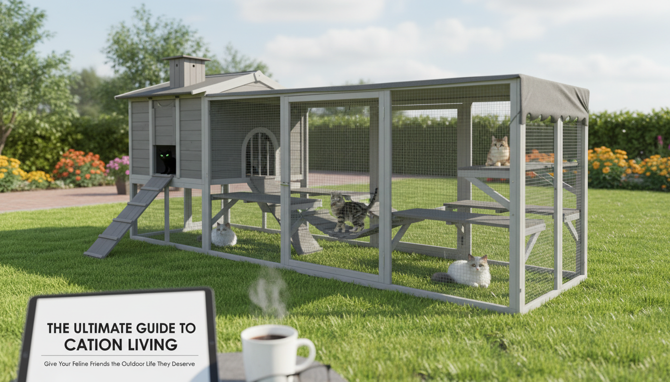Multi-Cat Outdoor Enclosure: Platforms & Flexible Shape
