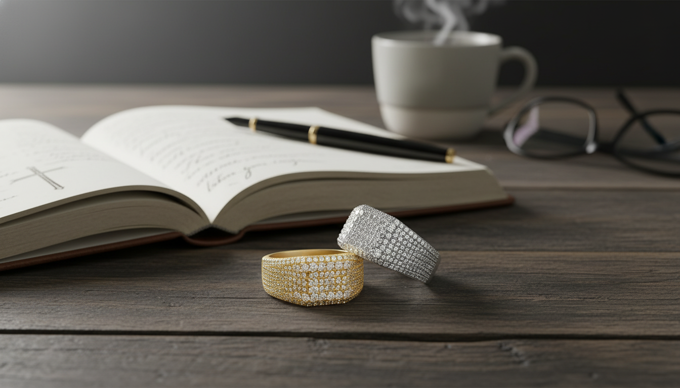 S925 Silver Cross Ring with Moissanite: Unisex Band