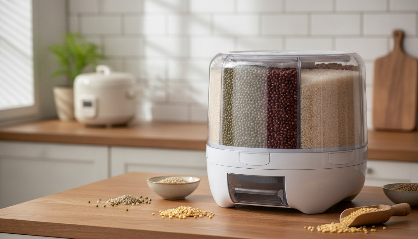 360° Rotating Grain Dispenser for Rice: Less Mess, Fast