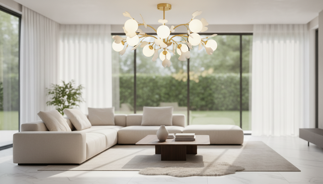 Ginkgo Biloba LED Pendant Chandelier for Modern Luxury