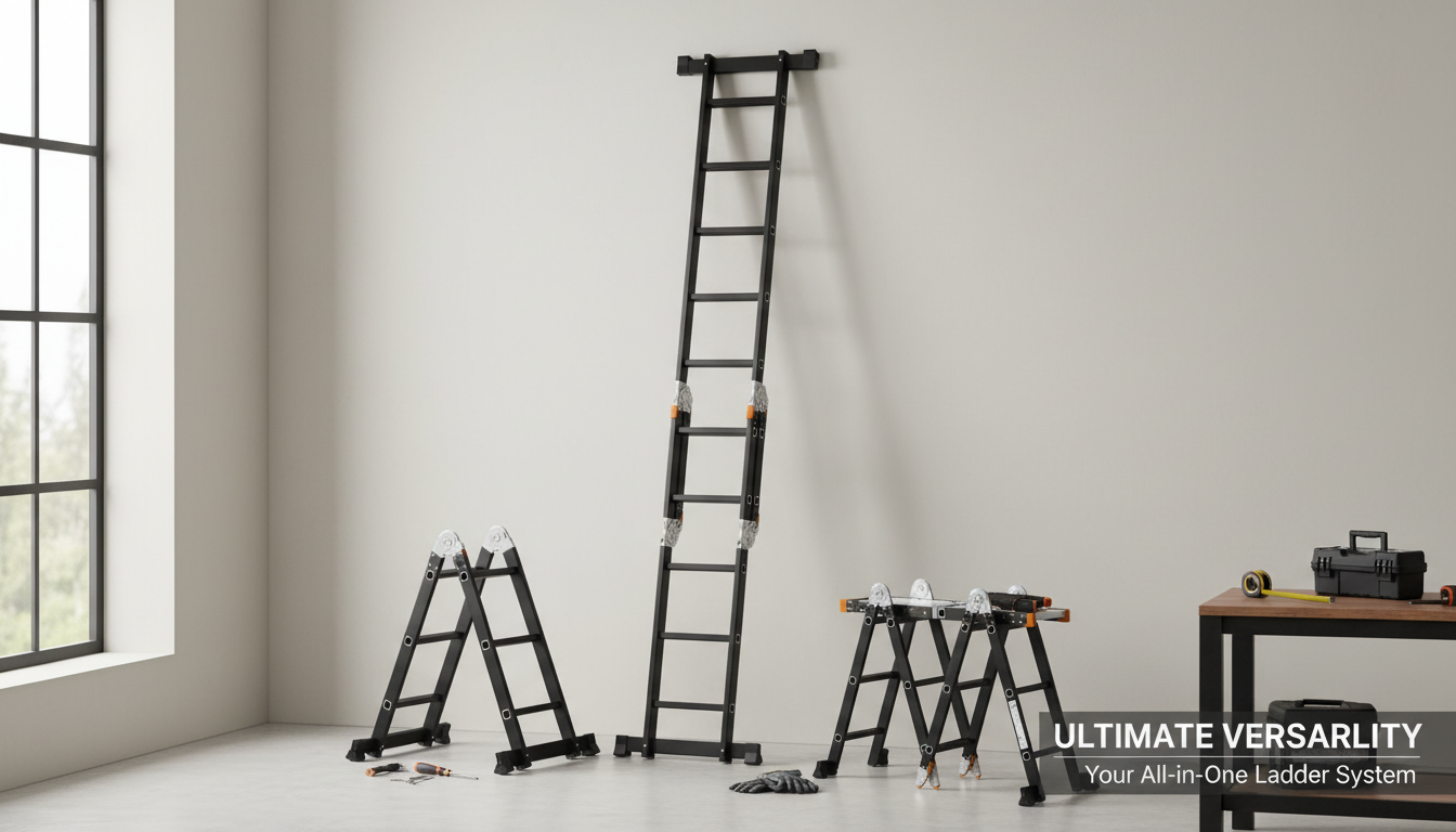 Folding Ladder + Scaffold Boards: Safer Platform Access