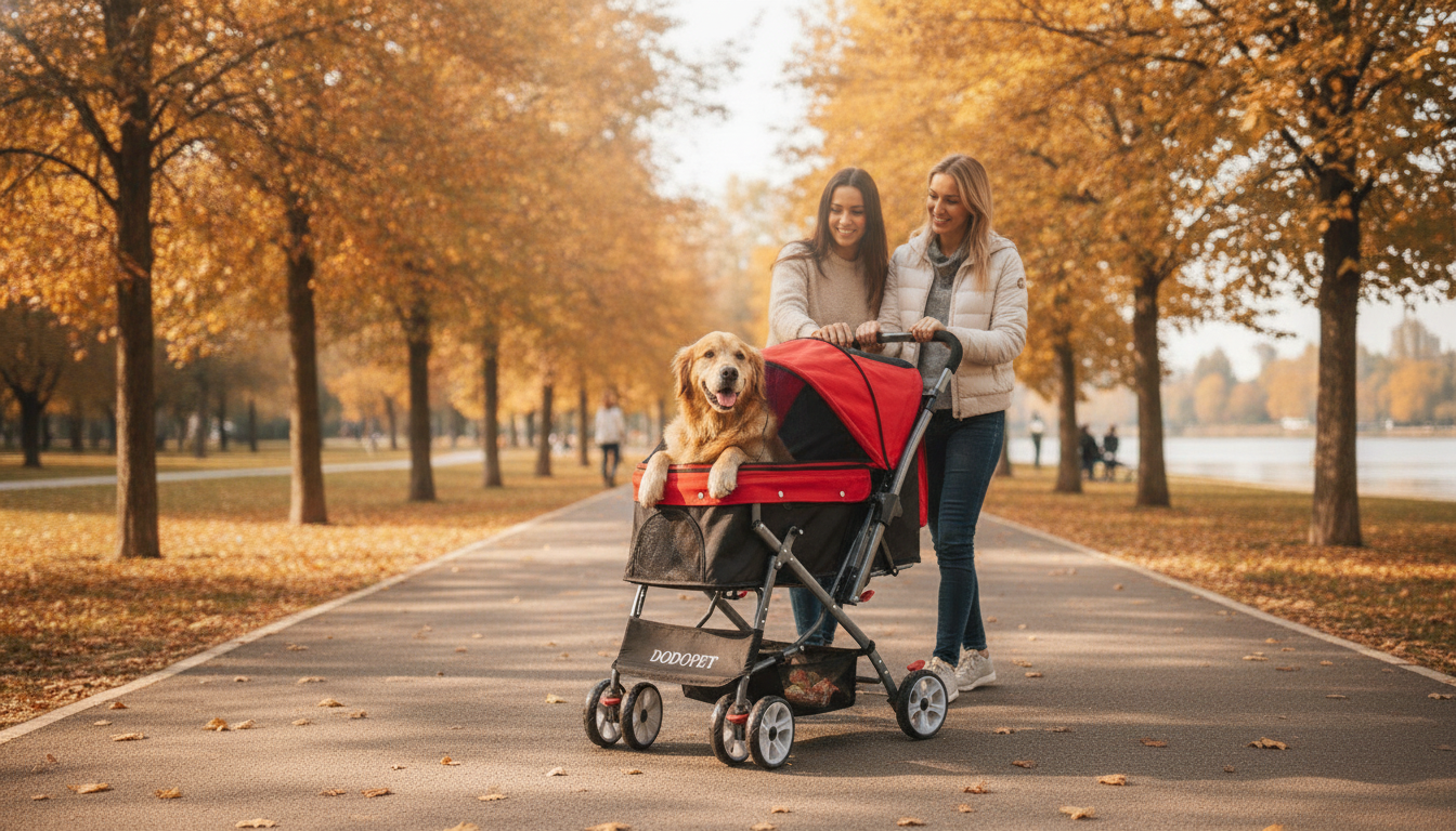 Two-Way Foldable Pet Stroller Guide for Larger Pets